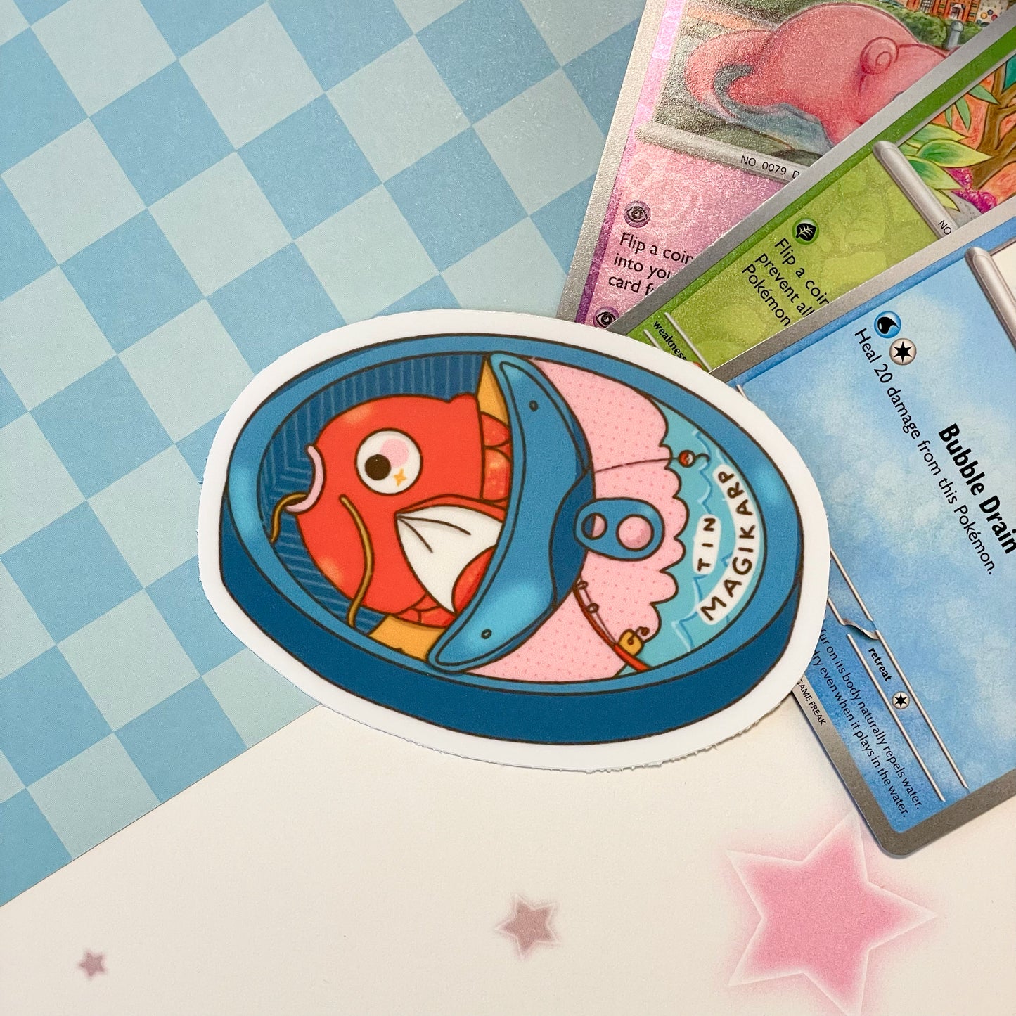 Tin Fish Pokemon Stickers